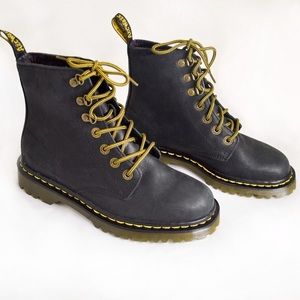 Dr. Martens Luana black leather lace up boots
